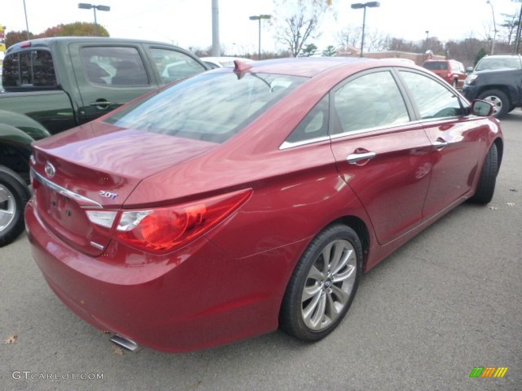 2011 Sonata Limited 2.0T - Venetian Red / Camel photo #2