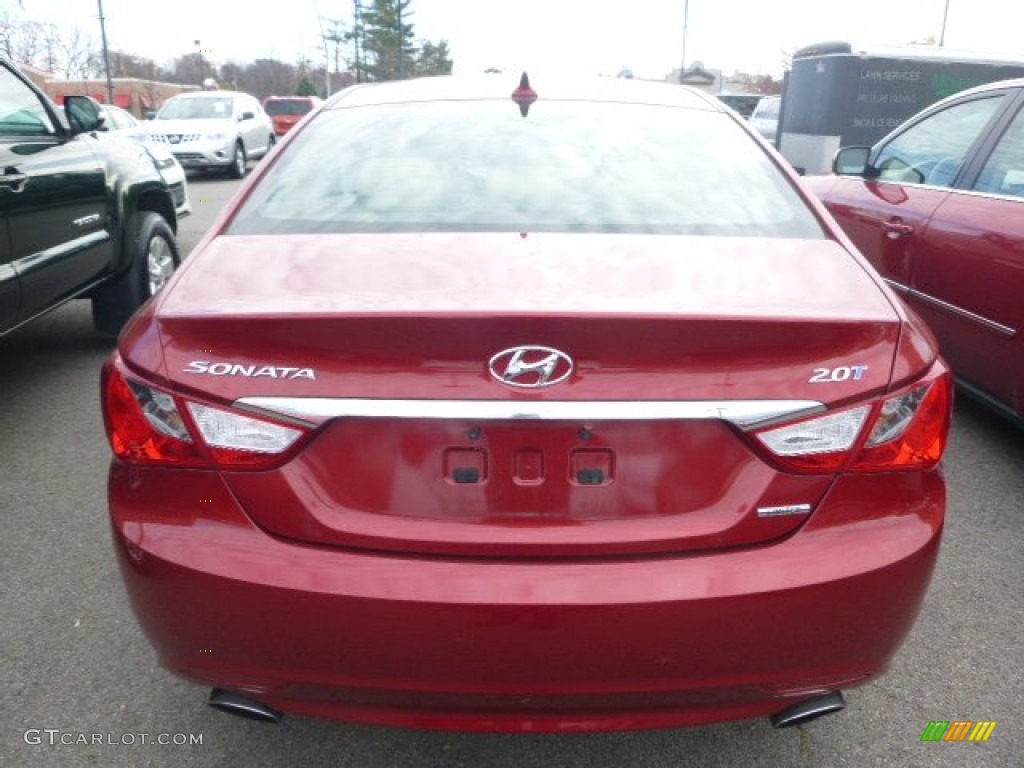 2011 Sonata Limited 2.0T - Venetian Red / Camel photo #3