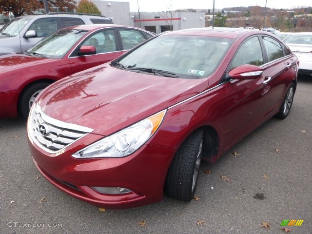 2011 Sonata Limited 2.0T - Venetian Red / Camel photo #5