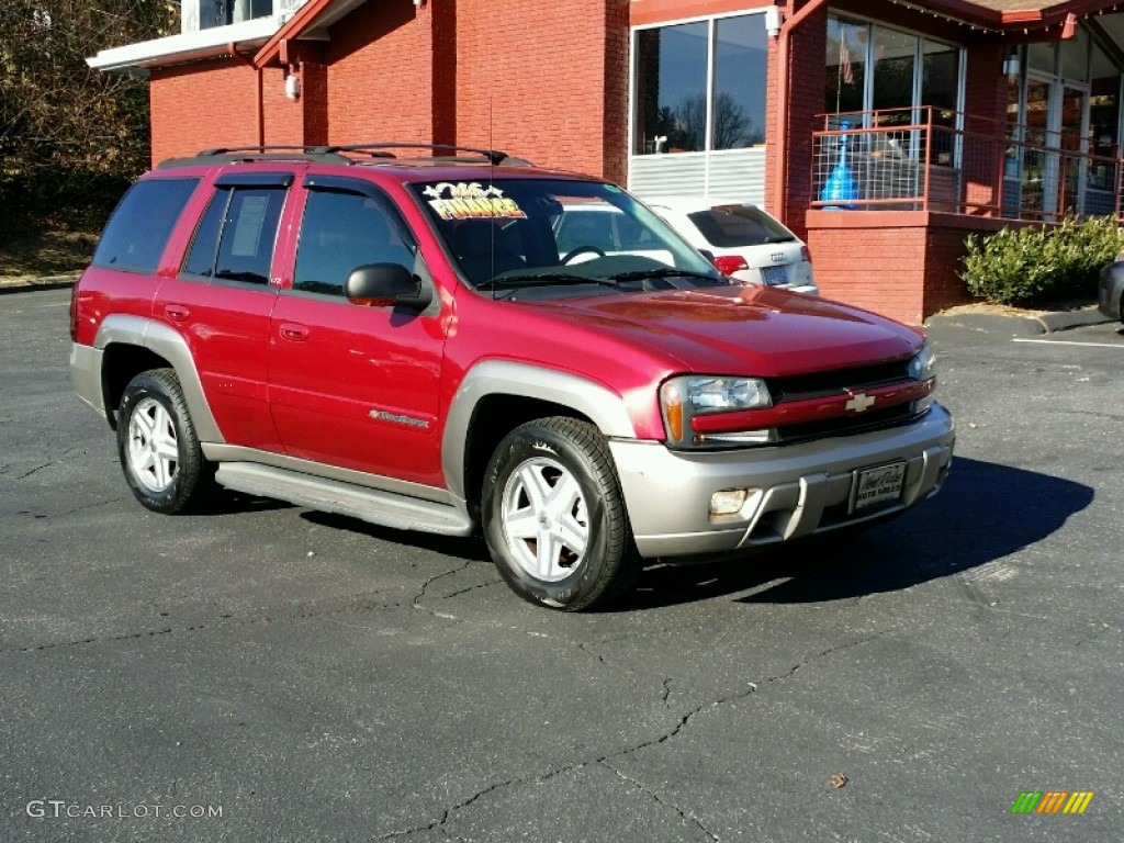 2002 TrailBlazer LTZ 4x4 - Majestic Red Metallic / Dark Pewter photo #8