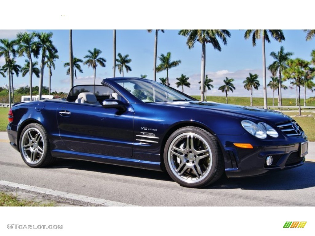 Capri Blue Metallic 2008 Mercedes-Benz SL 65 AMG Roadster Exterior Photo #99018735