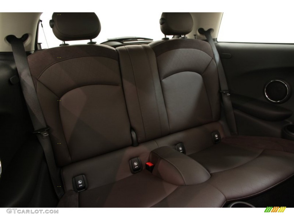 Cross Punch Dark Truffle Leather Interior 2014 Mini Cooper S Hardtop Photo #99022566
