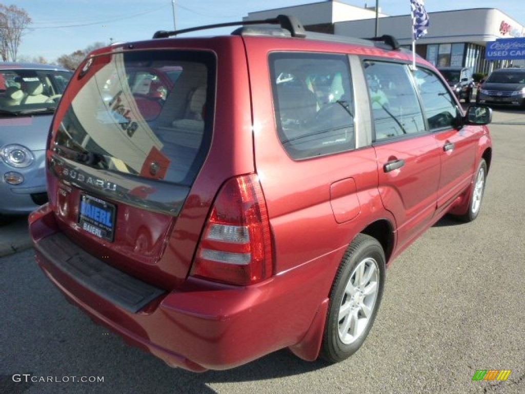 2005 Forester 2.5 XS - Cayenne Red Pearl / Beige photo #3