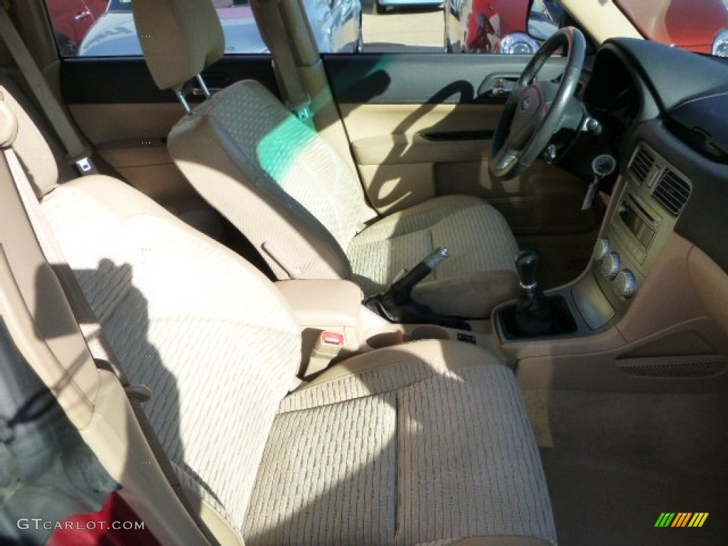 2005 Forester 2.5 XS - Cayenne Red Pearl / Beige photo #9