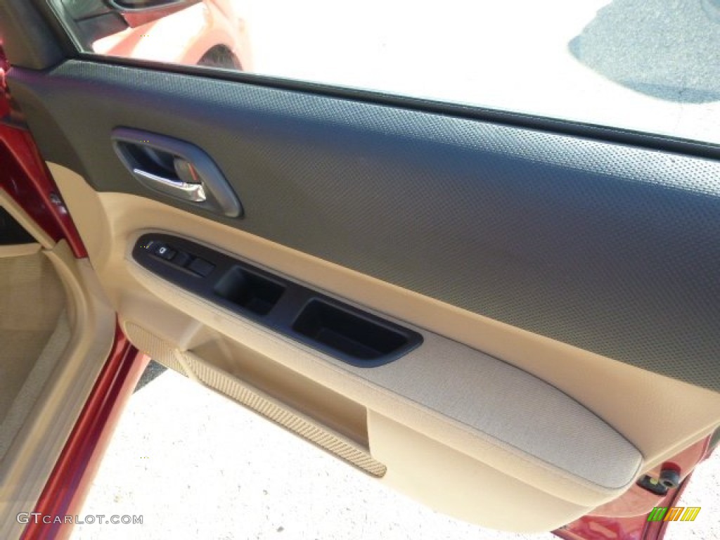 2005 Forester 2.5 XS - Cayenne Red Pearl / Beige photo #11
