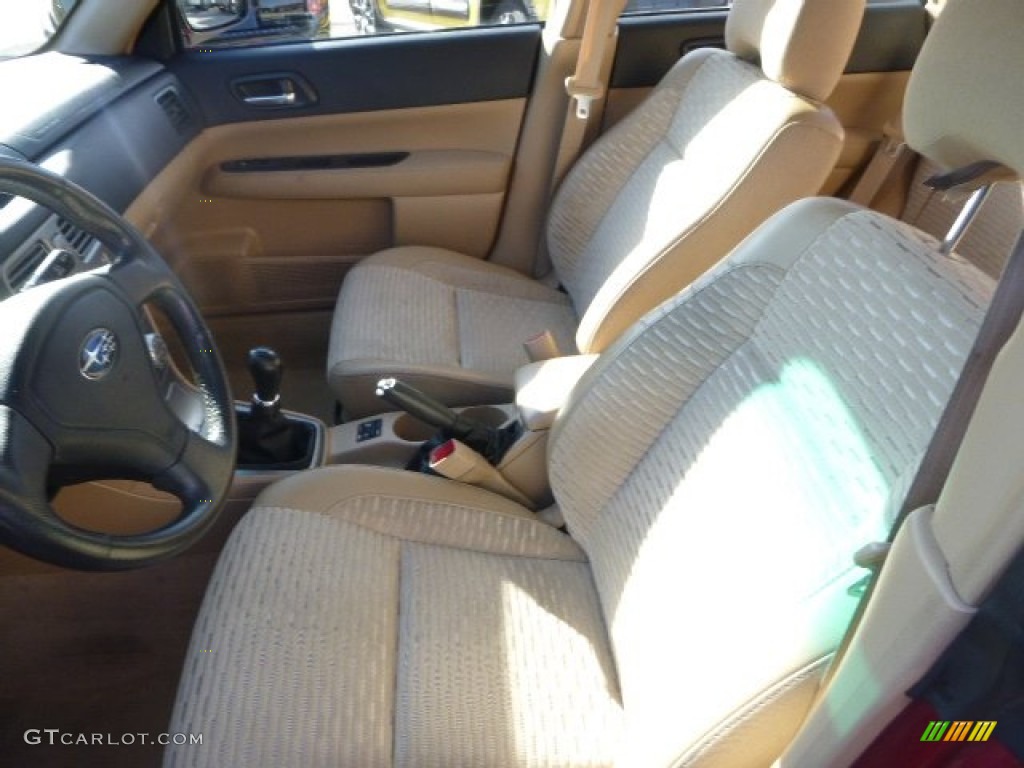 2005 Forester 2.5 XS - Cayenne Red Pearl / Beige photo #13
