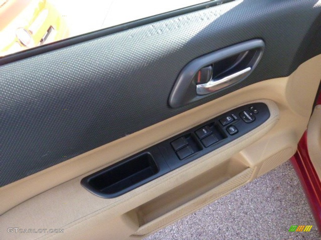 2005 Forester 2.5 XS - Cayenne Red Pearl / Beige photo #16