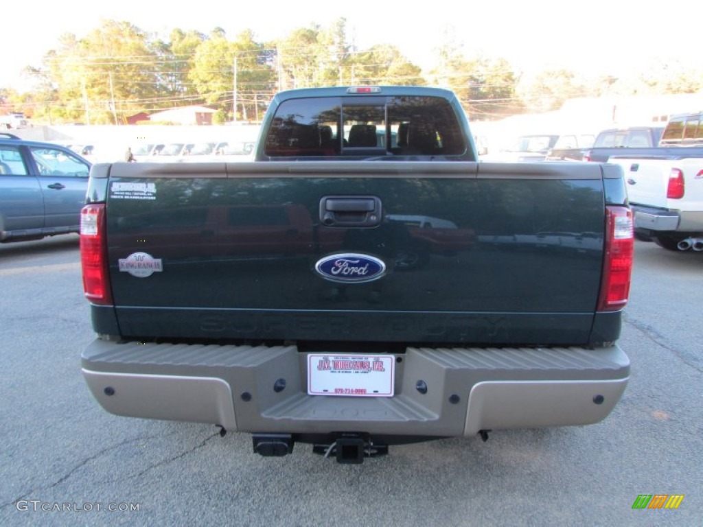 2012 F350 Super Duty King Ranch Crew Cab 4x4 Dually - Green Gem Metallic / Adobe photo #9
