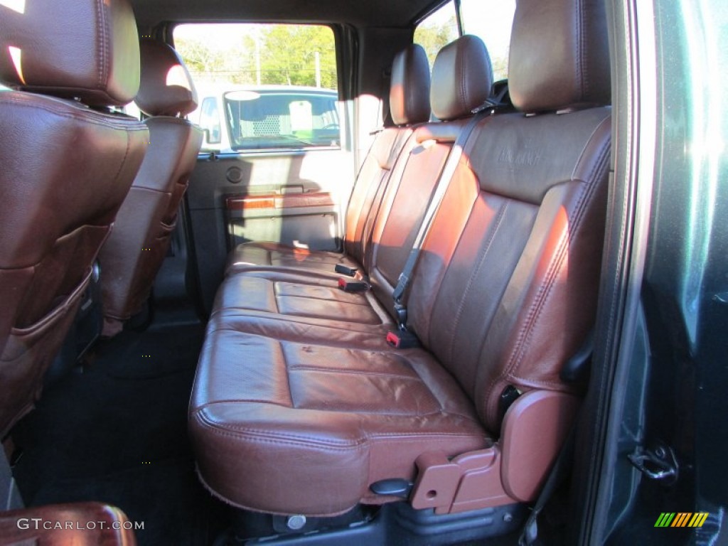 2012 F350 Super Duty King Ranch Crew Cab 4x4 Dually - Green Gem Metallic / Adobe photo #39