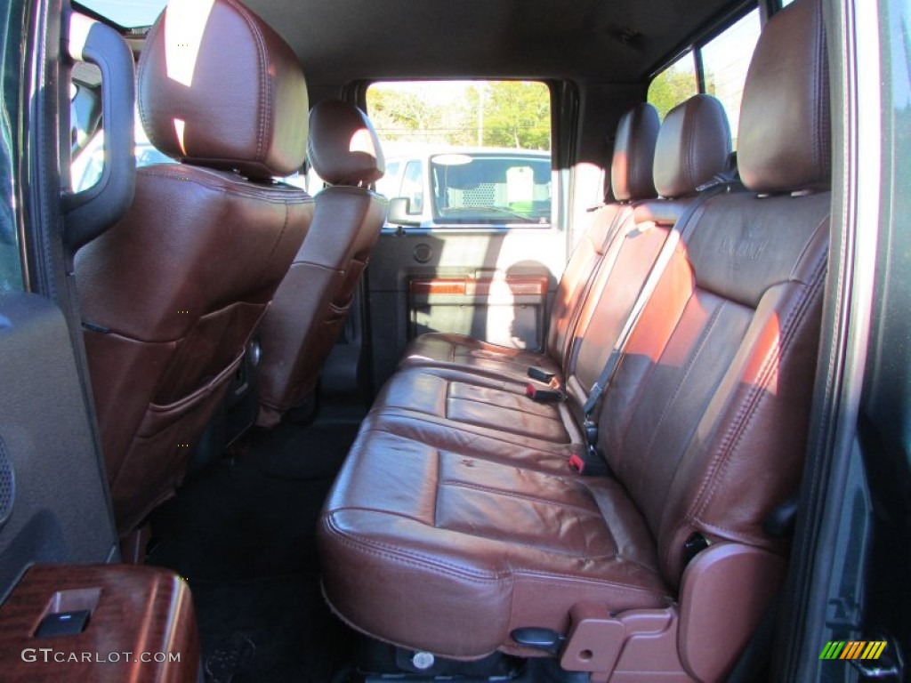 2012 F350 Super Duty King Ranch Crew Cab 4x4 Dually - Green Gem Metallic / Adobe photo #40