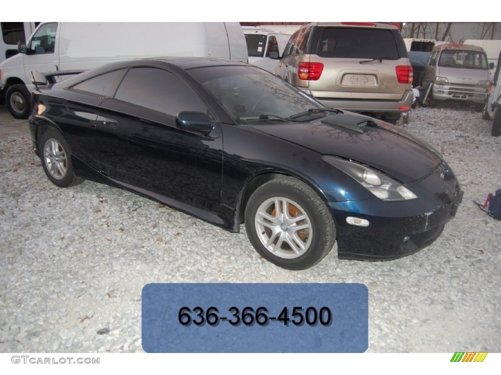 2001 Celica GT - Black / Black/Red photo #3