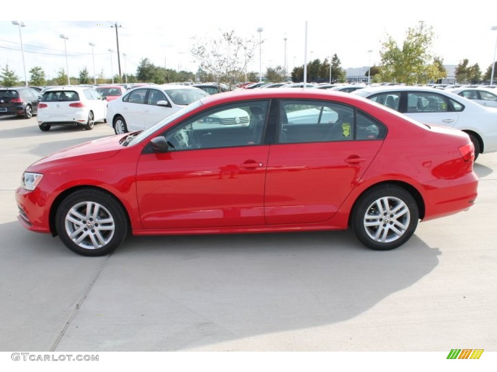 Tornado Red 2015 Volkswagen Jetta S Sedan Exterior Photo #99031887