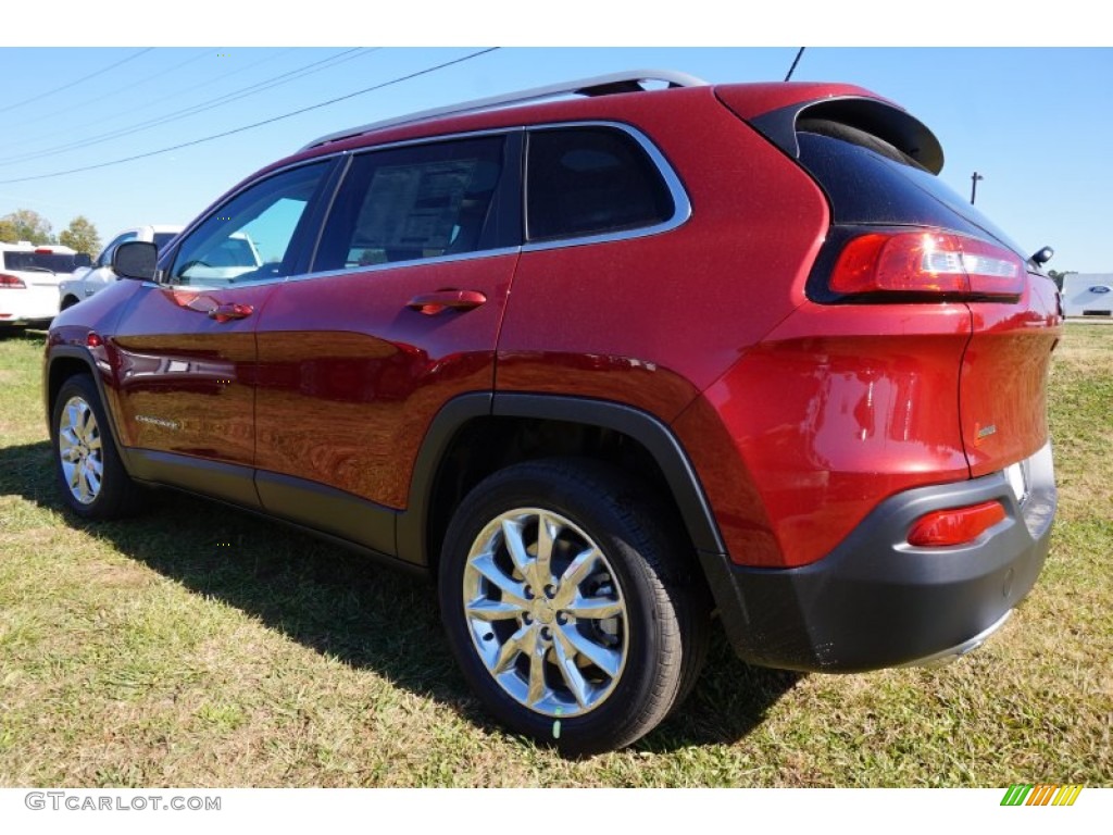 2015 Cherokee Limited - Deep Cherry Red Crystal Pearl / Black/Light Frost Beige photo #2