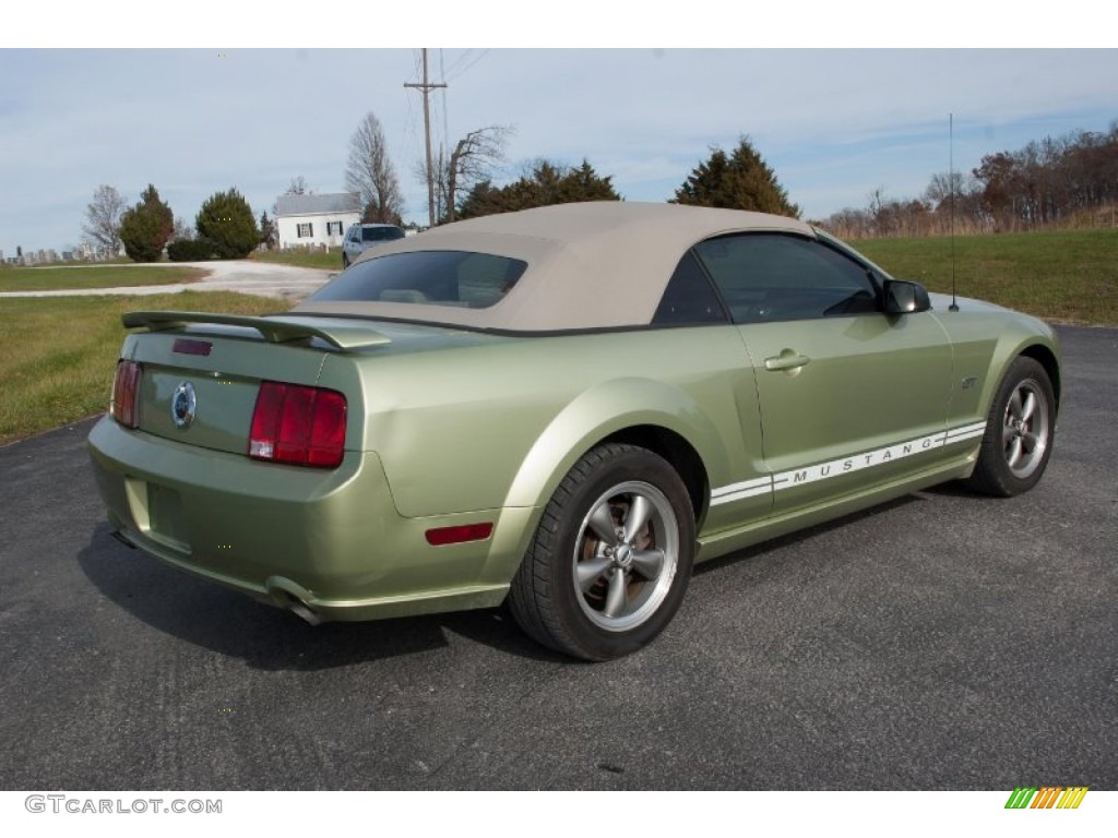 2005 Mustang GT Premium Convertible - Legend Lime Metallic / Medium Parchment photo #4
