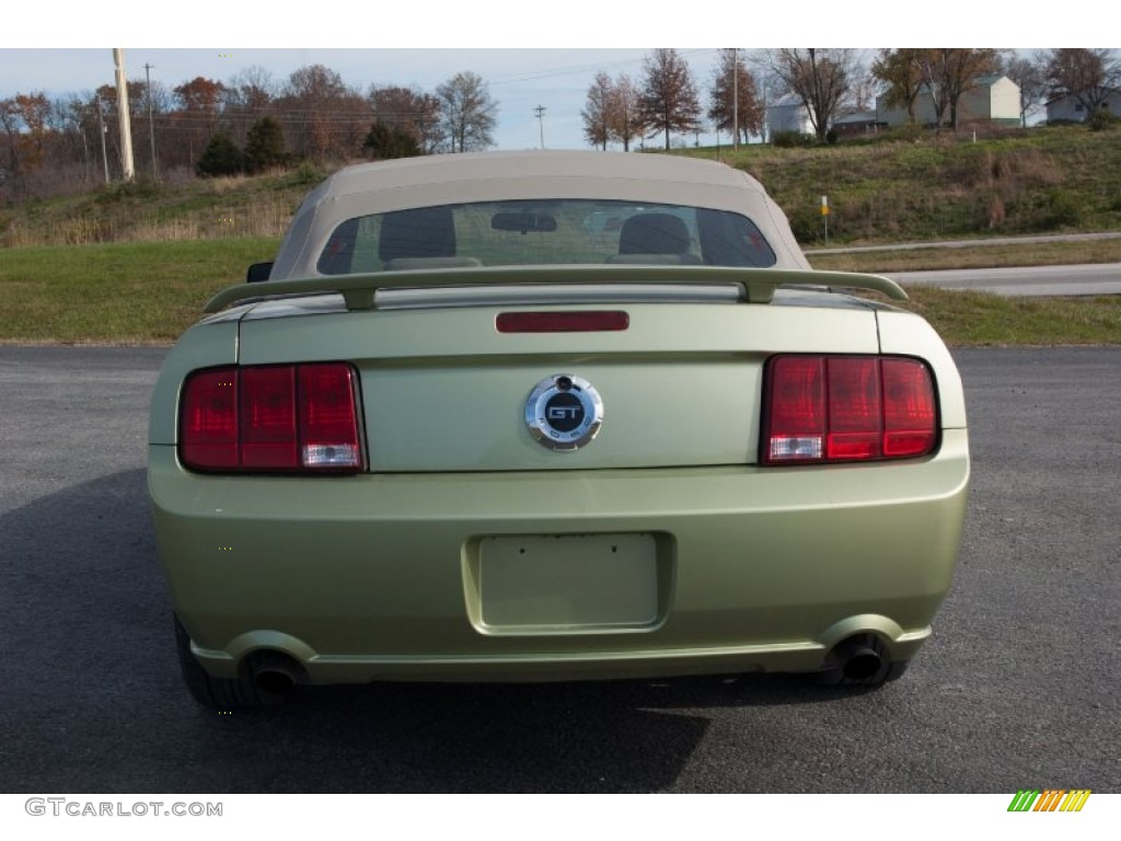 2005 Mustang GT Premium Convertible - Legend Lime Metallic / Medium Parchment photo #5