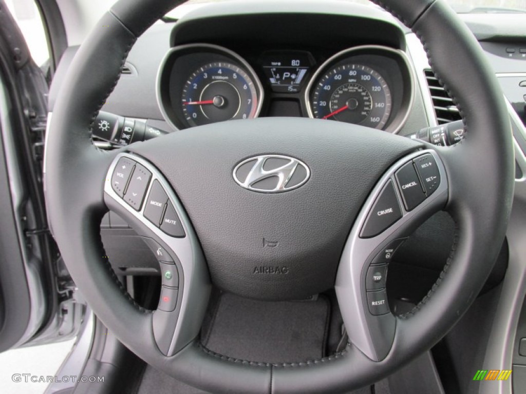 2015 Elantra Limited Sedan - Titanium Gray Metallic / Black photo #32