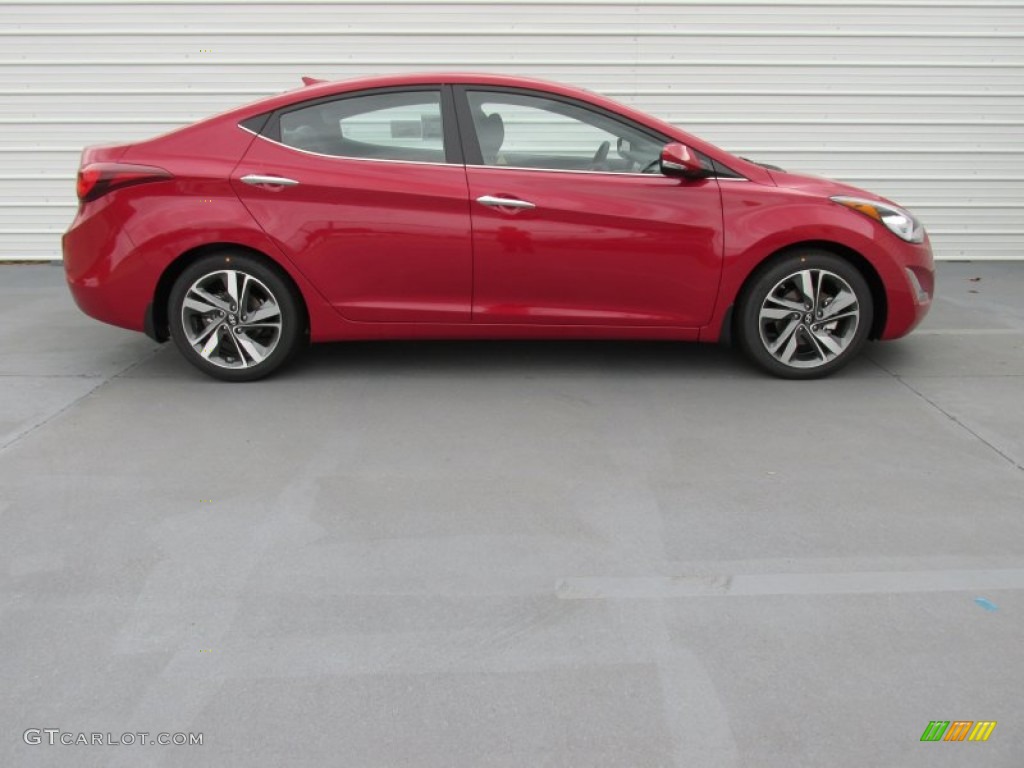 2015 Elantra Limited Sedan - Geranium Red / Gray photo #3