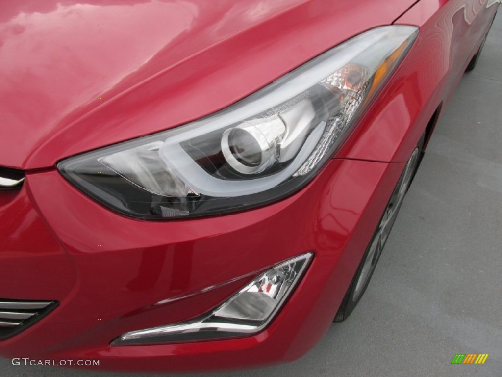 2015 Elantra Limited Sedan - Geranium Red / Gray photo #9