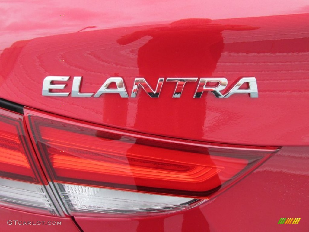 2015 Elantra Limited Sedan - Geranium Red / Gray photo #14