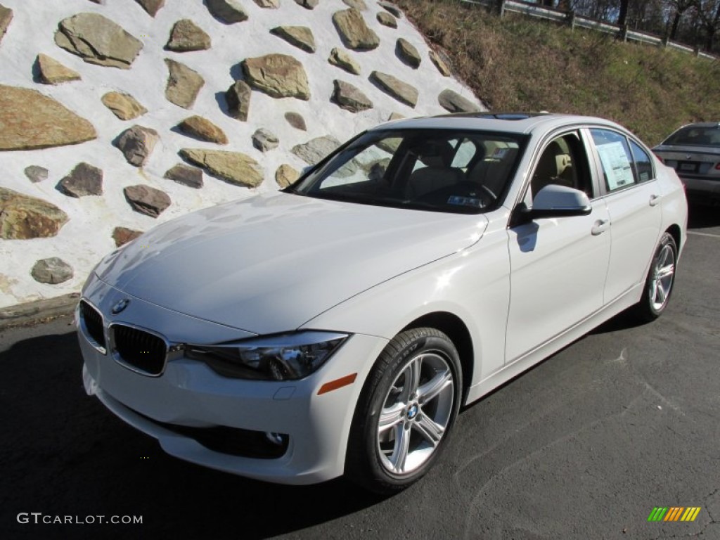 2015 3 Series 328i xDrive Sedan - Alpine White / Venetian Beige photo #9