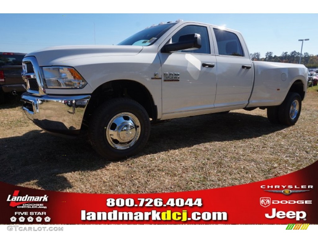 2015 3500 Tradesman Crew Cab 4x4 Dual Rear Wheel - Bright White / Black/Diesel Gray photo #1