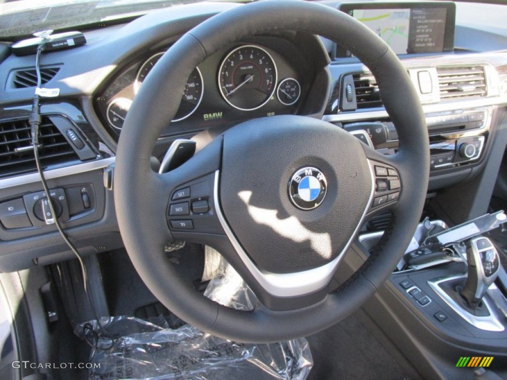 2015 BMW 4 Series 428i xDrive Coupe Venetian Beige Steering Wheel Photo #99043017