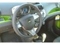 2015 Chevrolet Spark Green/Green Interior Steering Wheel Photo