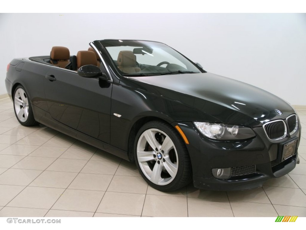 2009 3 Series 335i Convertible - Black Sapphire Metallic / Saddle Brown Dakota Leather photo #2