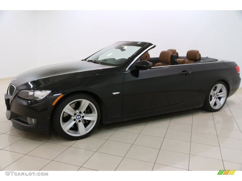 2009 3 Series 335i Convertible - Black Sapphire Metallic / Saddle Brown Dakota Leather photo #4