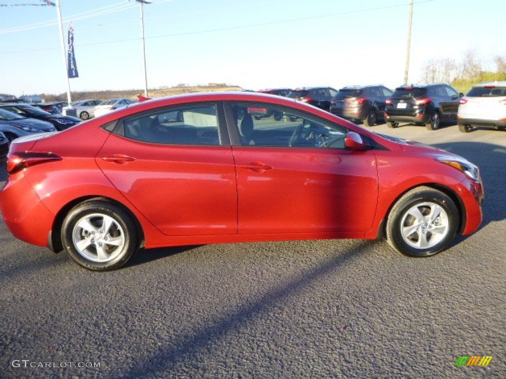 2015 Elantra SE Sedan - Geranium Red / Gray photo #2