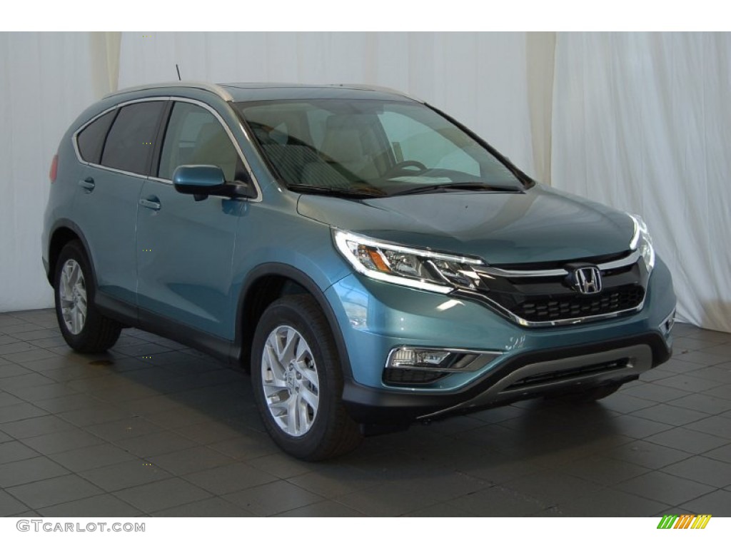 2015 CR-V EX-L - Mountain Air Metallic / Beige photo #2