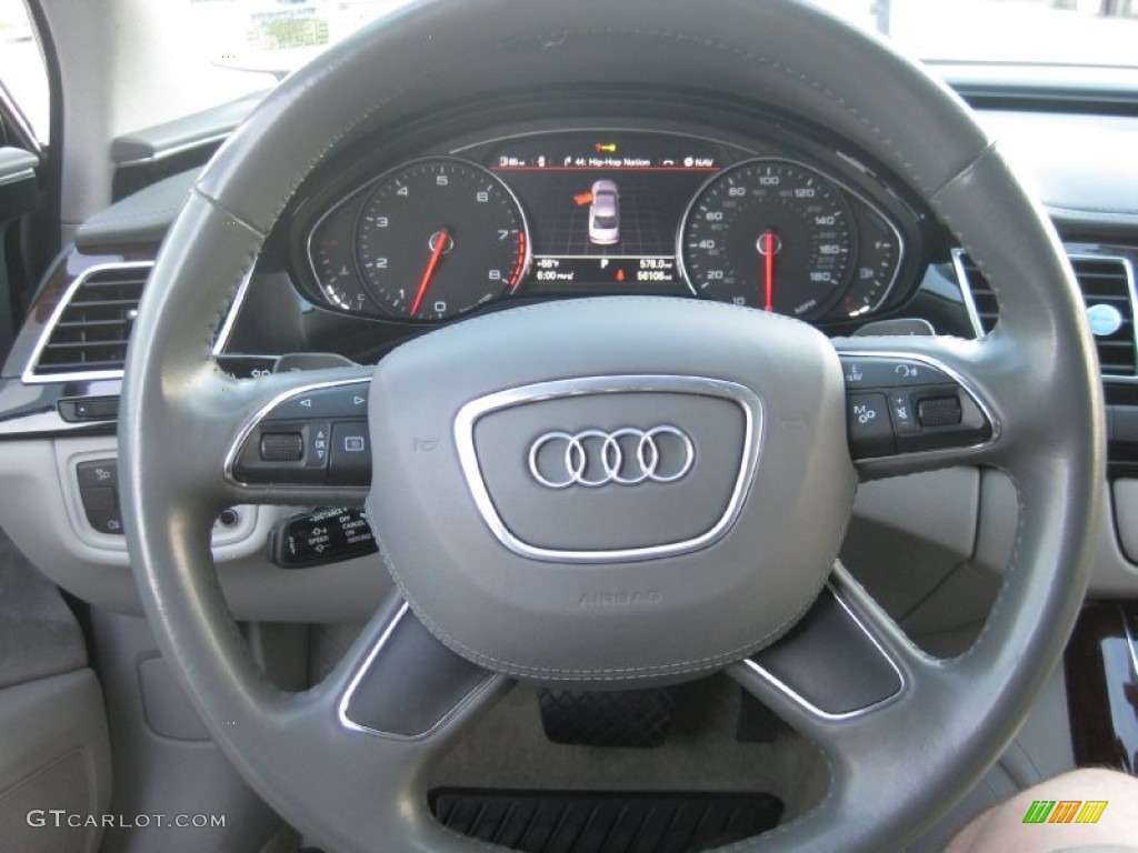 2011 A8 L 4.2 FSI quattro - Night Blue Pearl Effect / Titanium Grey photo #48