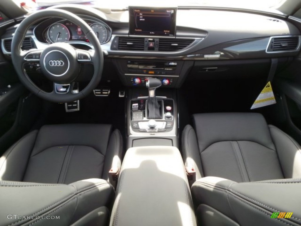 2015 Audi S7 4.0 TFSI quattro Black Perforated Valcona Dashboard Photo #99054408