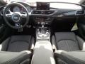 2015 Audi S7 Black Perforated Valcona Interior Dashboard Photo