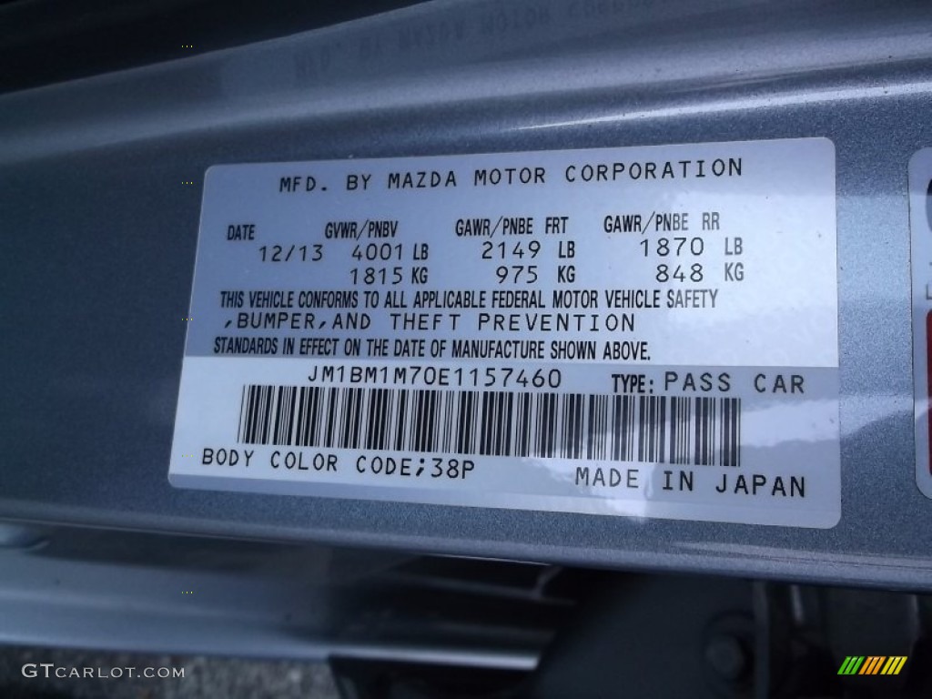 2014 Mazda MAZDA3 s Grand Touring 5 Door Color Code Photos