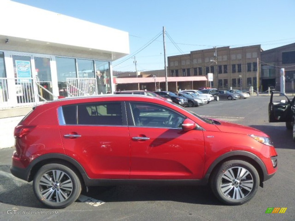 2015 Sportage EX AWD - Signal Red / Black photo #1