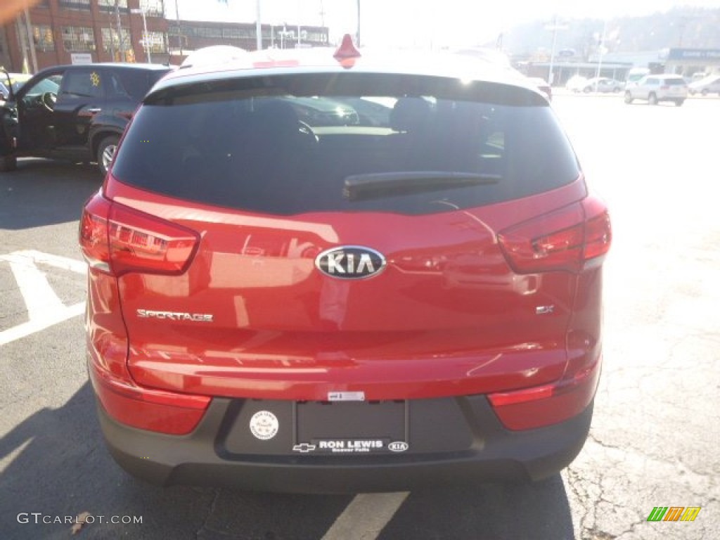 2015 Sportage EX AWD - Signal Red / Black photo #7