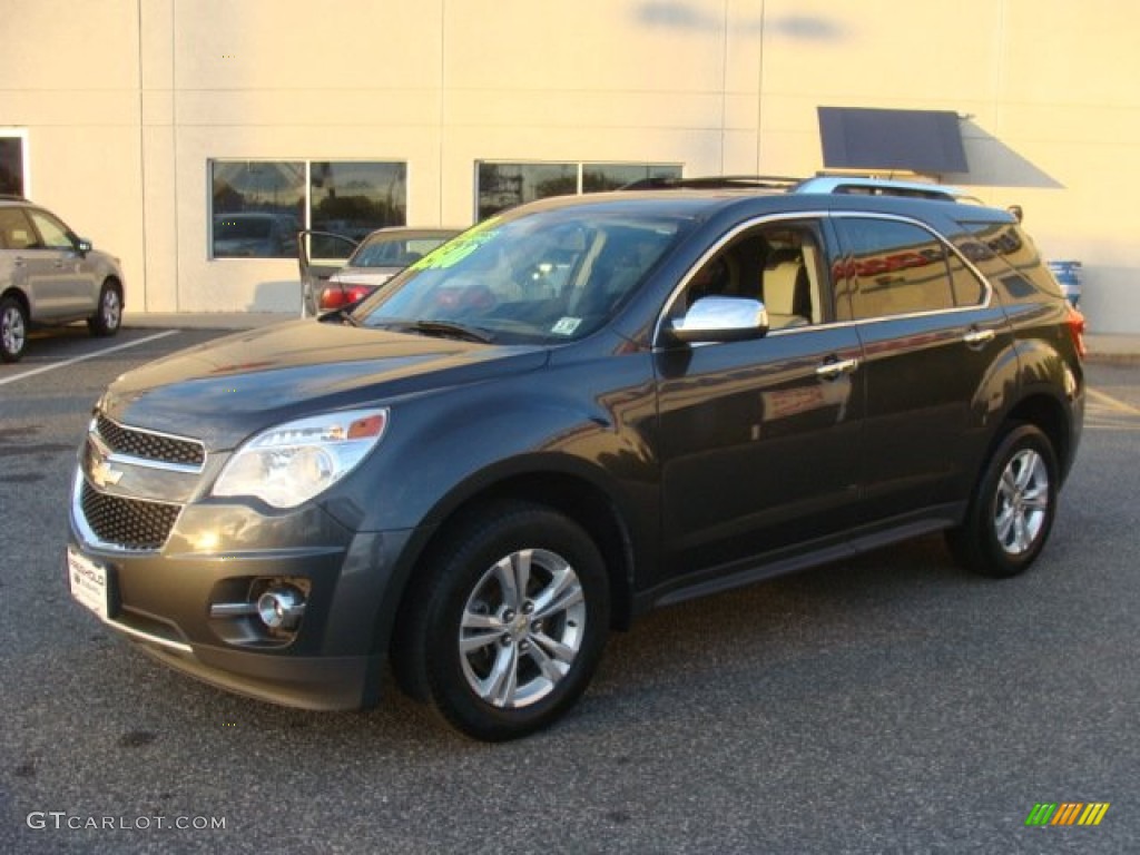 2010 Equinox LTZ AWD - Cyber Gray Metallic / Jet Black/Light Titanium photo #3