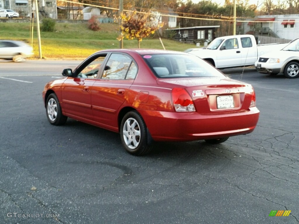 2006 Elantra GLS Sedan - Electric Red / Gray photo #4