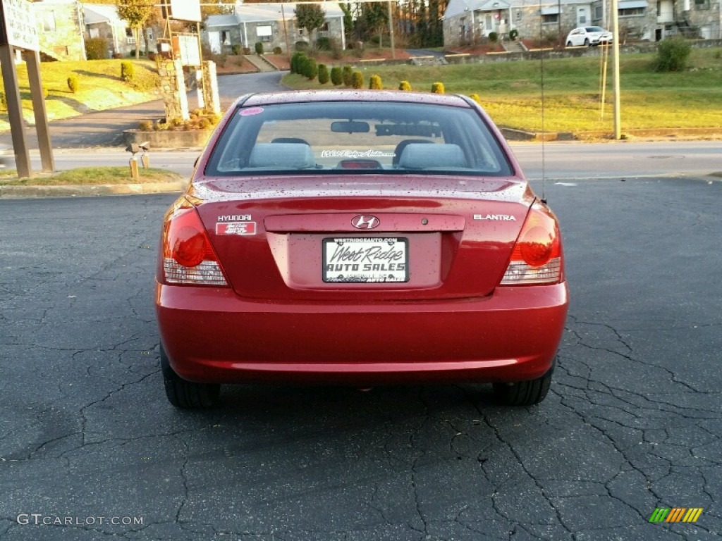 2006 Elantra GLS Sedan - Electric Red / Gray photo #5
