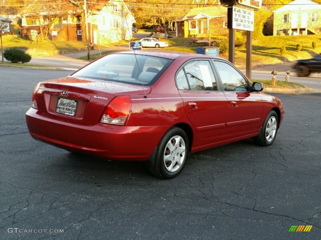 2006 Elantra GLS Sedan - Electric Red / Gray photo #6