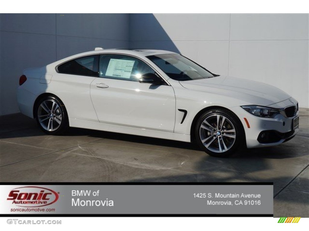 2015 4 Series 428i Coupe - Alpine White / Coral Red/Black Highlight photo #1