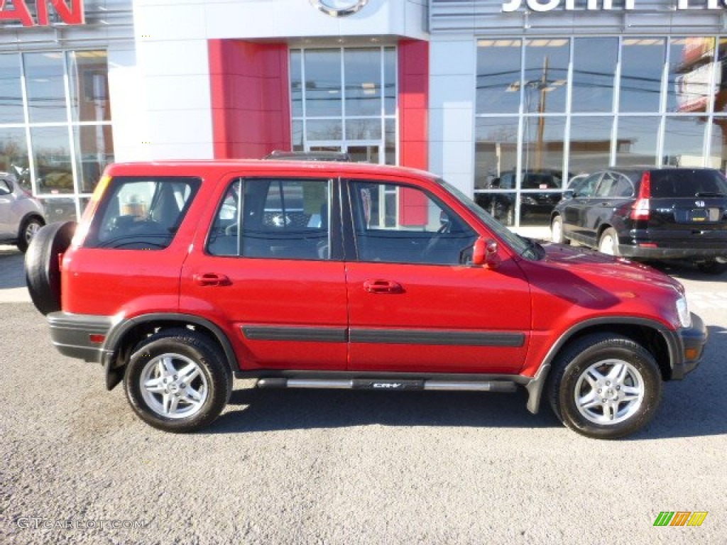 2001 CR-V EX 4WD - Milano Red / Dark Gray photo #2