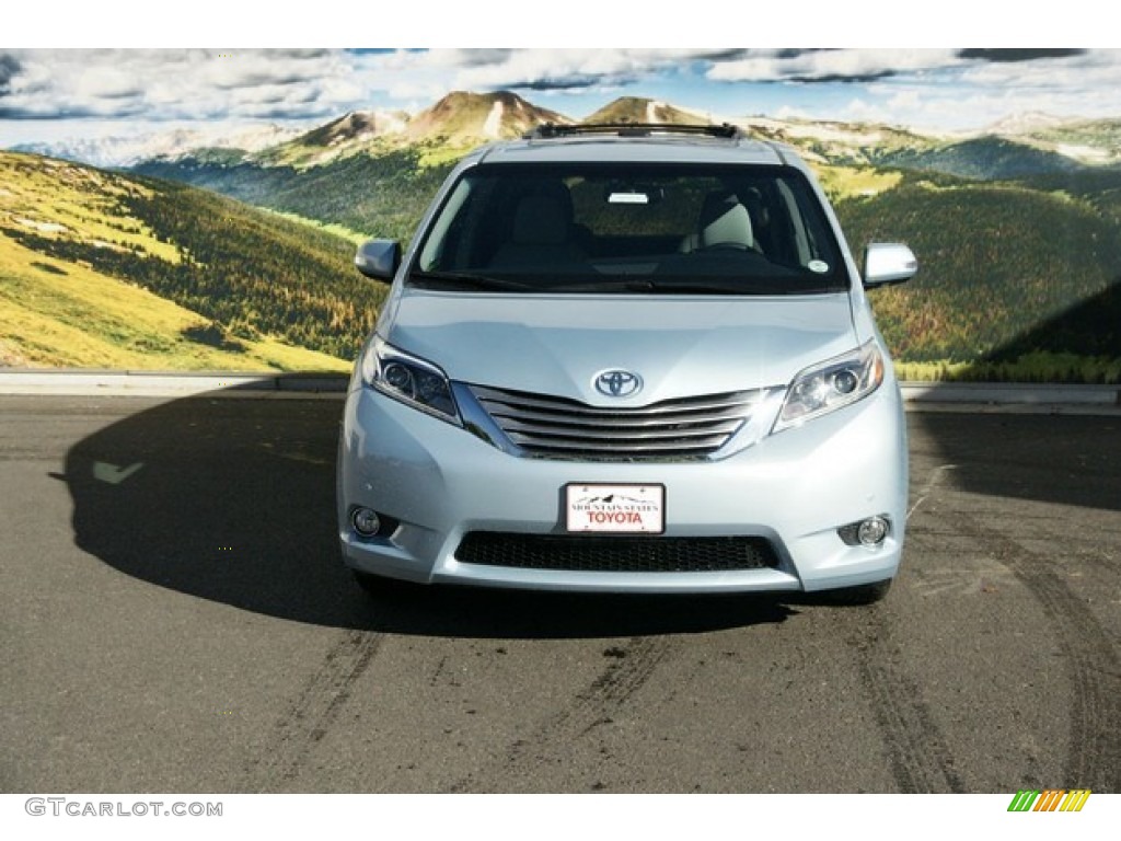 2015 Sienna Limited AWD - Sky Blue Pearl / Ash photo #2