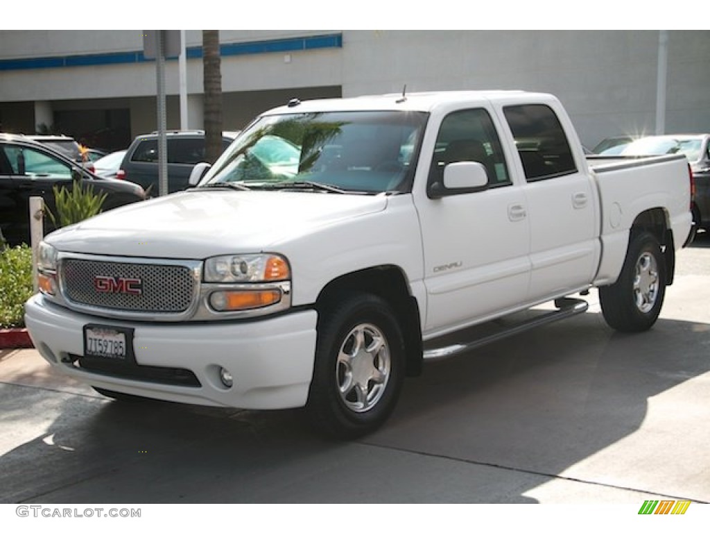 2005 Sierra 1500 Denali Crew Cab AWD - Summit White / Sandstone photo #7