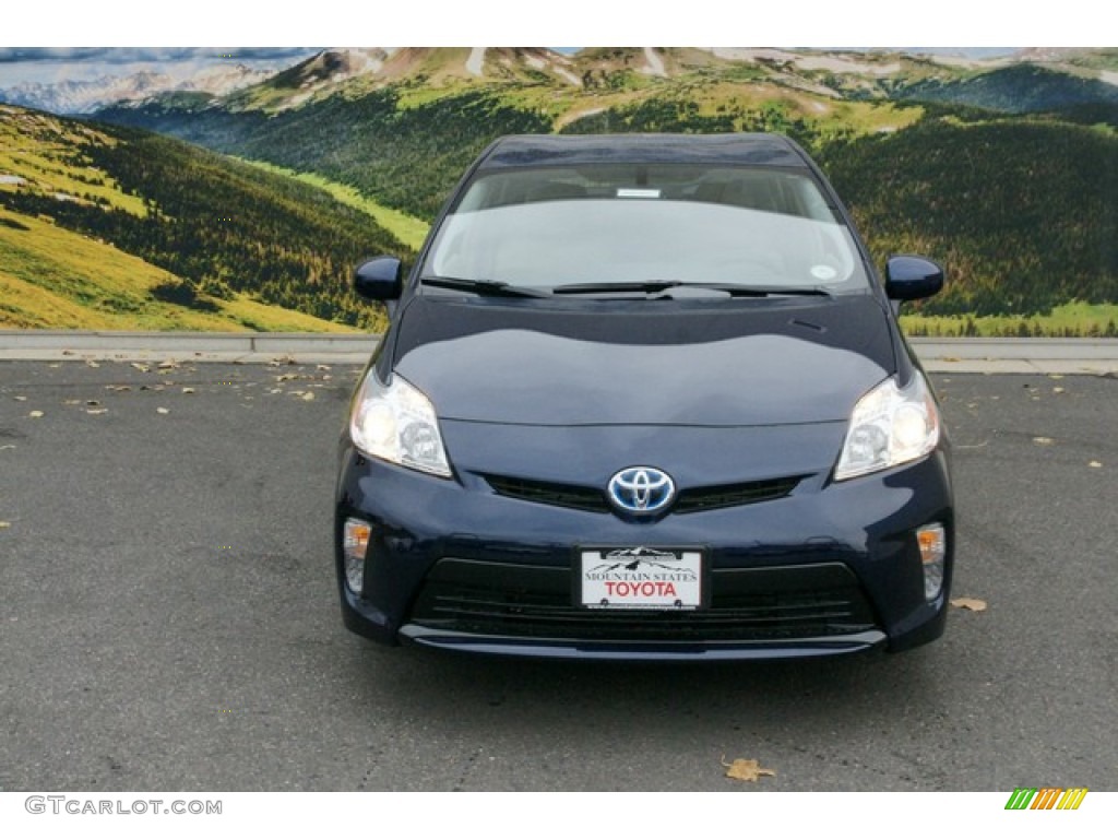 2015 Prius Four Hybrid - Nautical Blue Metallic / Bisque photo #2