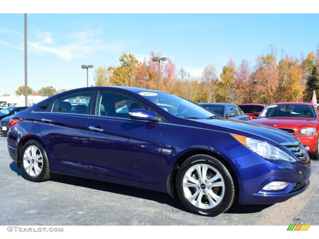 2011 Sonata Limited - Pacific Blue Pearl / Camel photo #1
