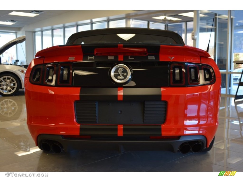 2013 Mustang Shelby GT500 SVT Performance Package Convertible - Race Red / Shelby Charcoal Black/Black Accent photo #4