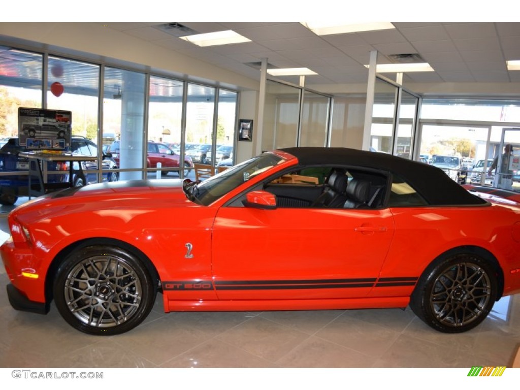 2013 Mustang Shelby GT500 SVT Performance Package Convertible - Race Red / Shelby Charcoal Black/Black Accent photo #7
