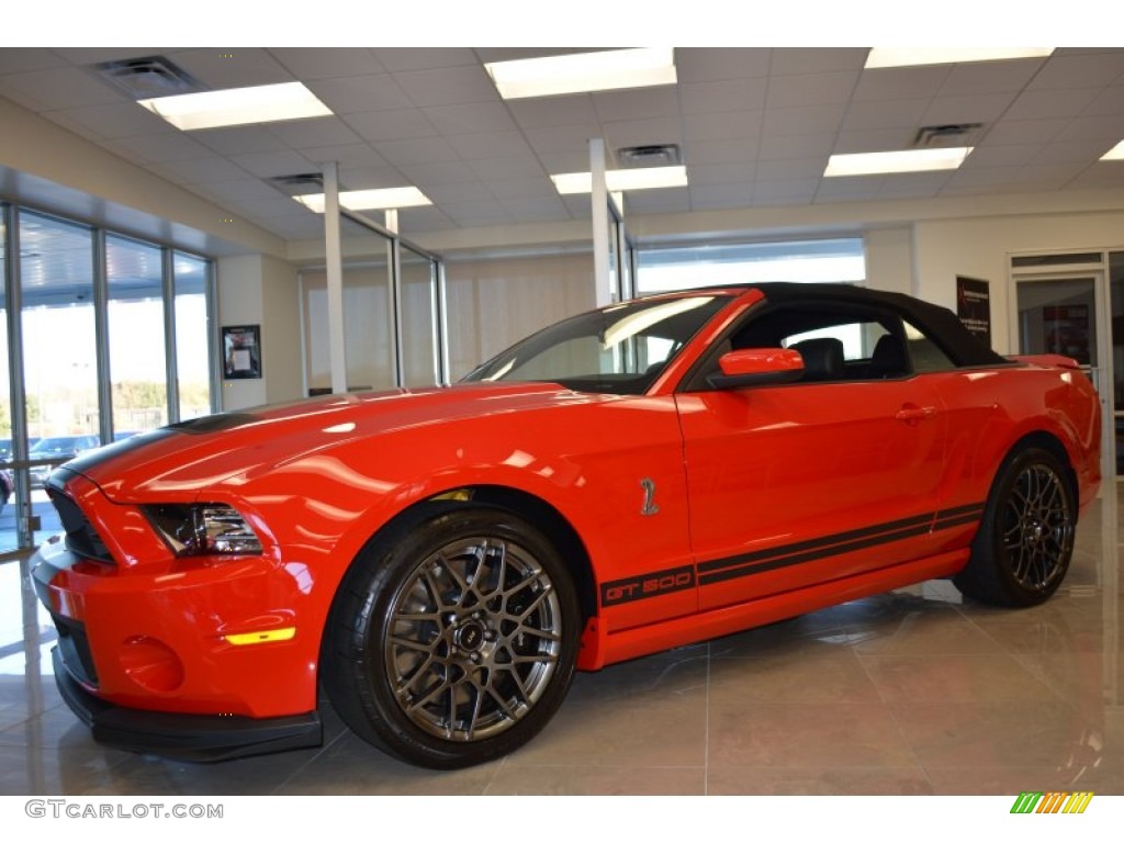 2013 Mustang Shelby GT500 SVT Performance Package Convertible - Race Red / Shelby Charcoal Black/Black Accent photo #8